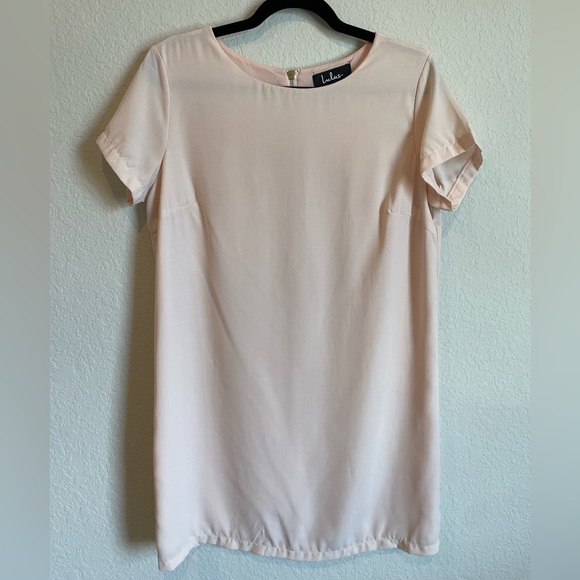 Lulus Shift and Shout Blush Soft Pink Shift Mini Dress sz Medium - Picture 2 of 8